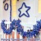 4.7 Inch - Patriotic Tinsel Garland 4th of July Decorations Red White Blue